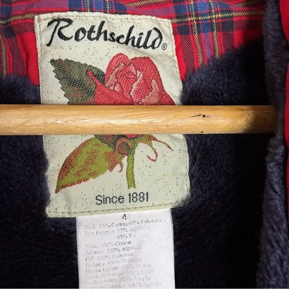 ROTHSCHILD Vintage Y2K Red Hooded Dress Coat Pleated Cape Lined Size 4